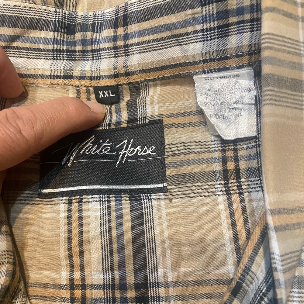 Mens Whitehorse Pearl Snap Shirt